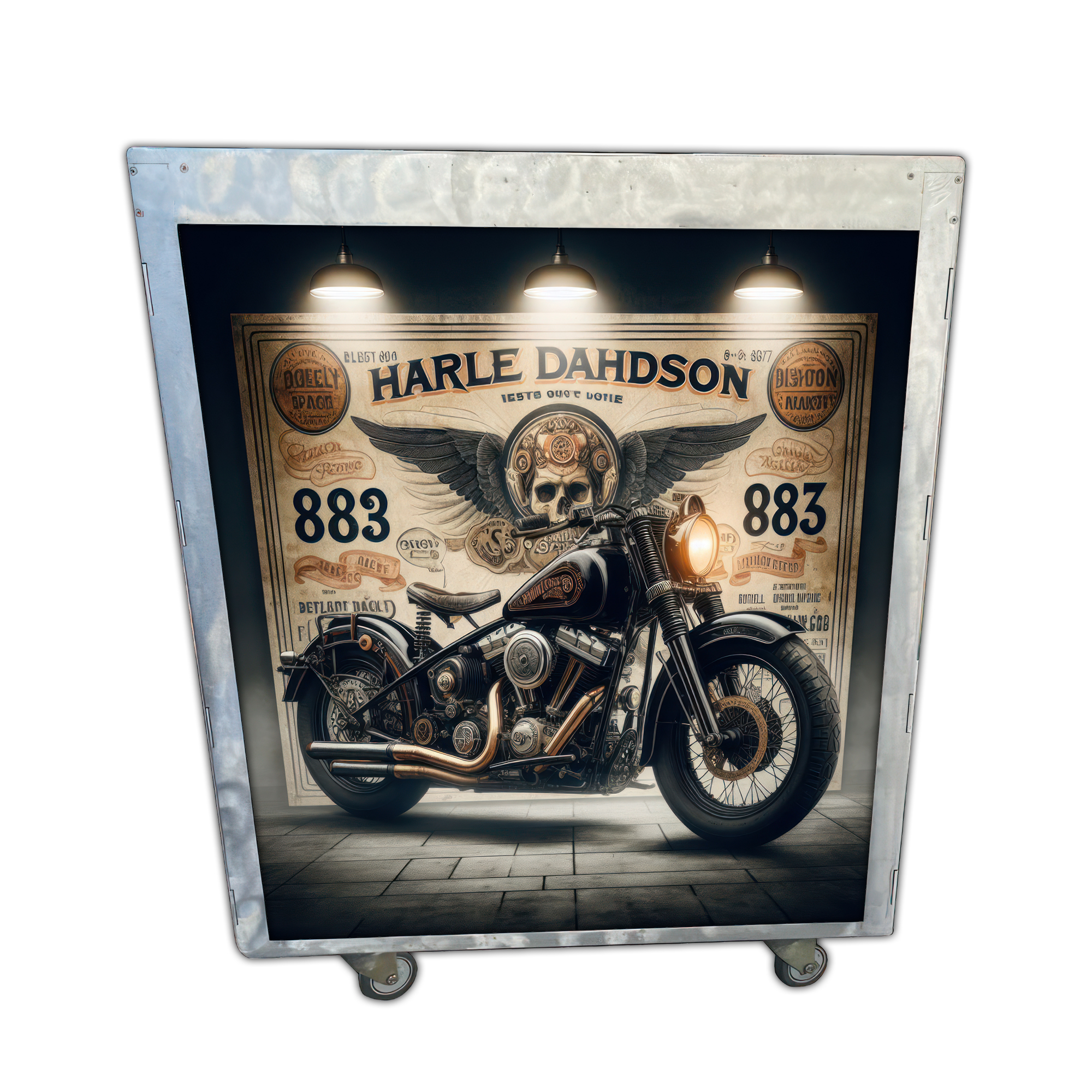 Trolley pop art - 883 Harley Davidson