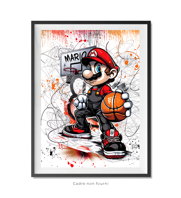 Tableaux, objet décoratifs Pop Art Mario NBA