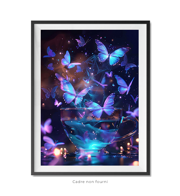 Tableaux, objet décoratifs Pop Art Bioluminescent butterflies