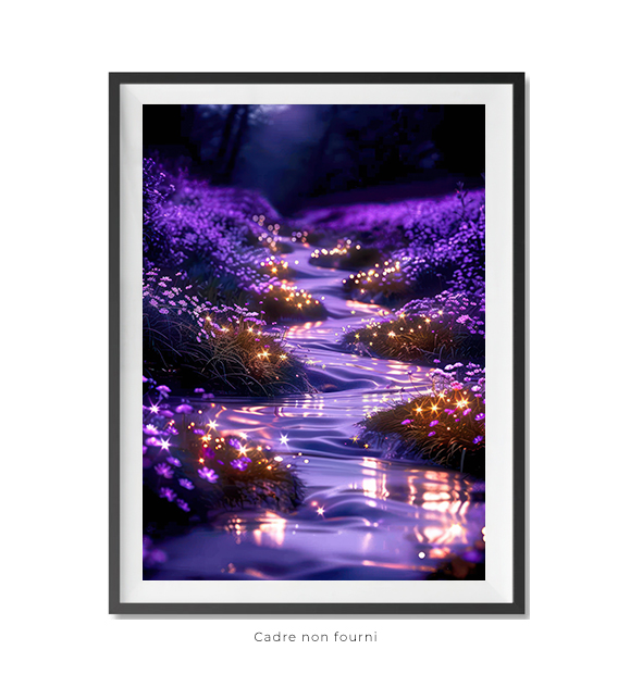 Purple glowing river 