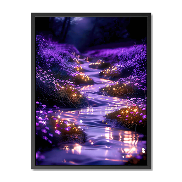 Purple glowing river 