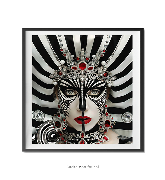 Tableaux, objet décoratifs Pop Art Black & White Circus Queen