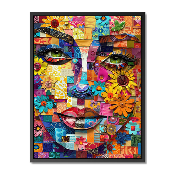 Colorful mosaic of a woman