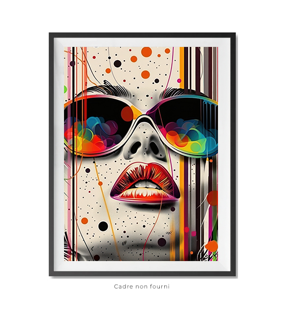 Tableaux, objet décoratifs Pop Art women with sunglasses