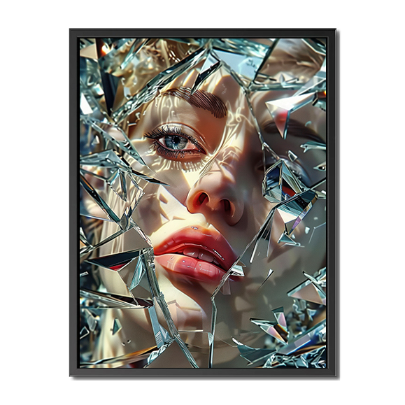 Woman made of glass