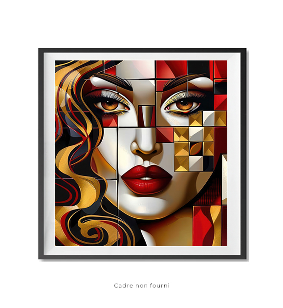 Square woman face