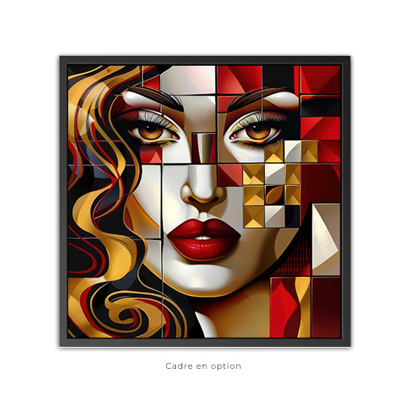 Square woman face