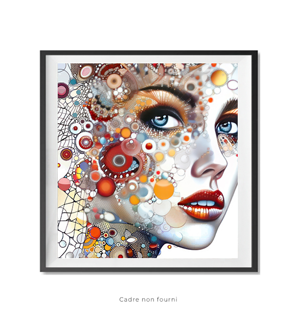 Tableaux, objet décoratifs Pop Art Beautifu woman face colorful 