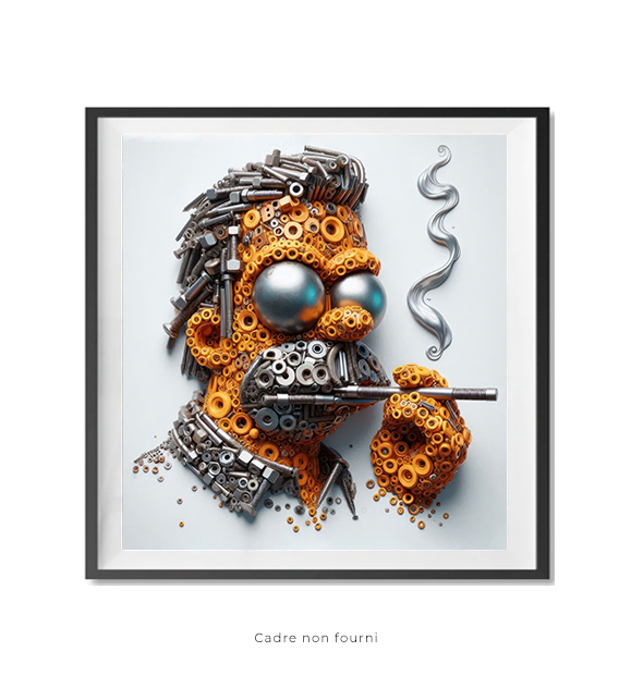 Tableaux, objet décoratifs Pop Art Metal Homer Smoke