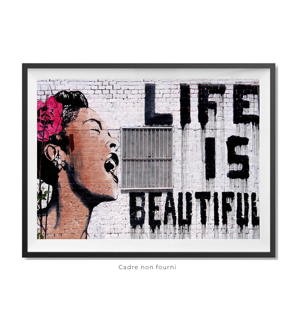 Tableaux, objet décoratifs Pop Art Bansky life is Beautiful