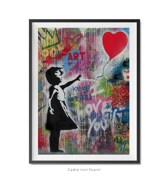 Tableaux, objet décoratifs Pop Art Bansky Love Art