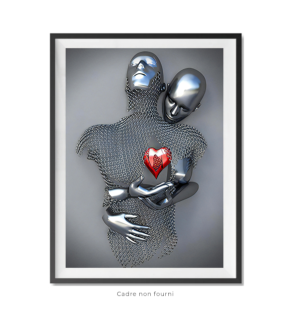 Tableaux, objet décoratifs Pop Art 3D Red Heart