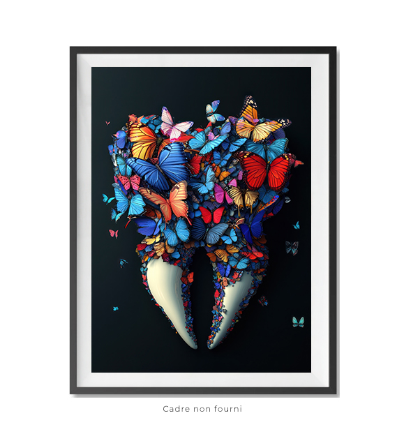 Tableaux, objet décoratifs Pop Art Butterfly Tooth