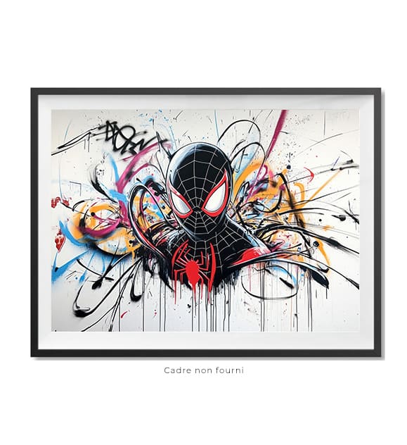 Tableaux, objet décoratifs Pop Art Spiderman Grafitti Noir