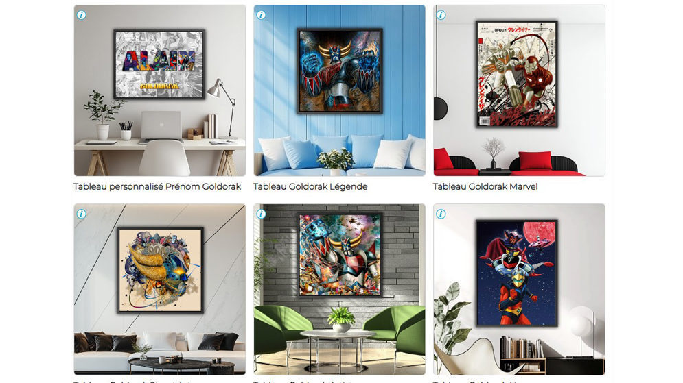 Collection tableaux Goldorak