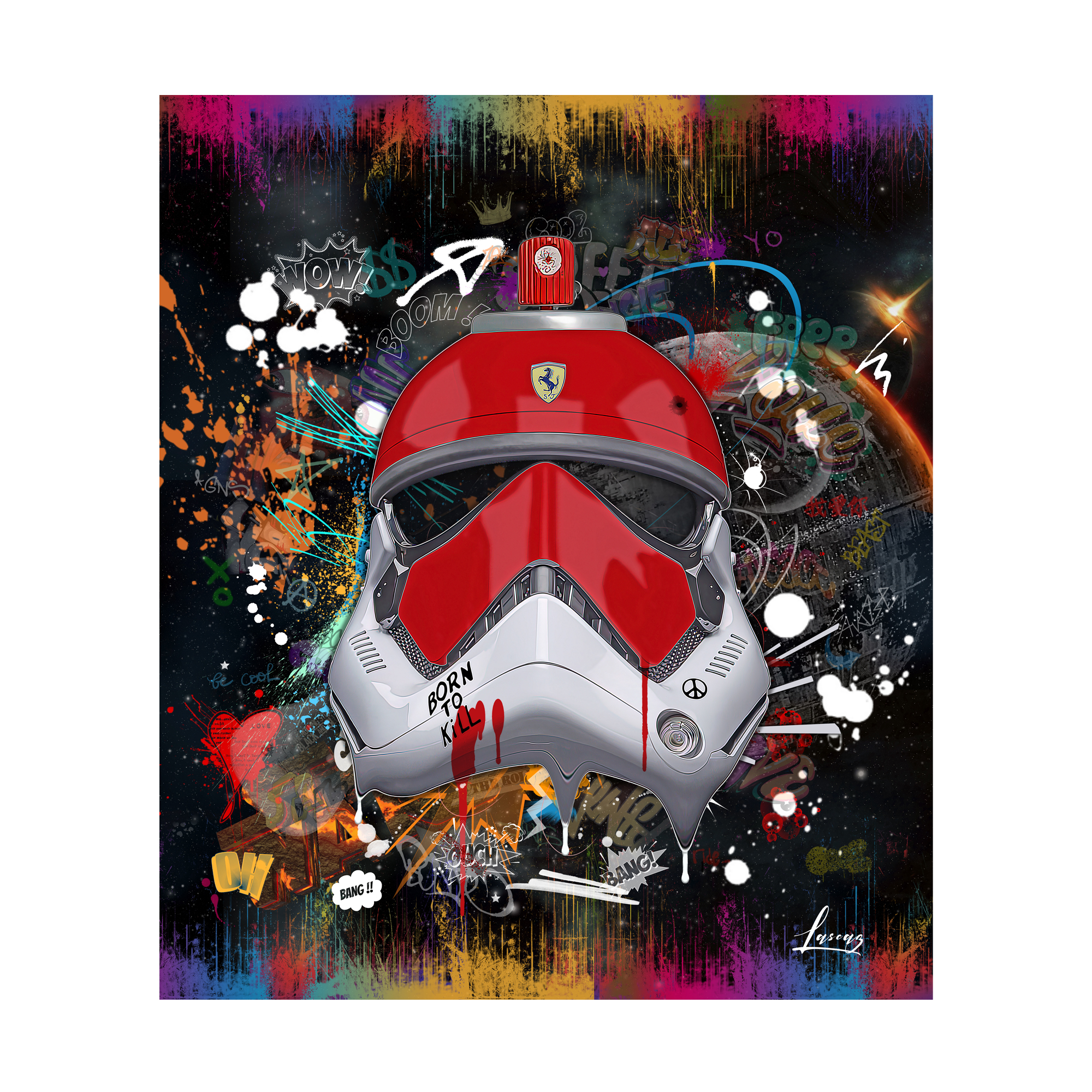 Casque contemporain - Helmet StormTrooper by Lascaz Déco