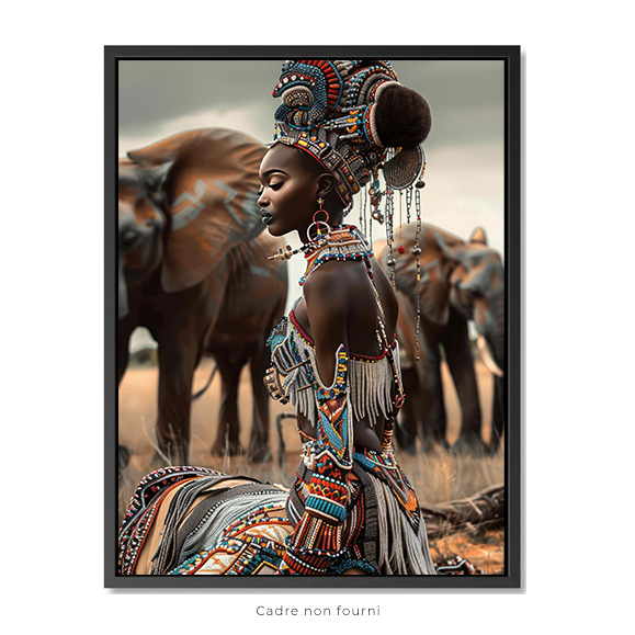 African Wife & elephant