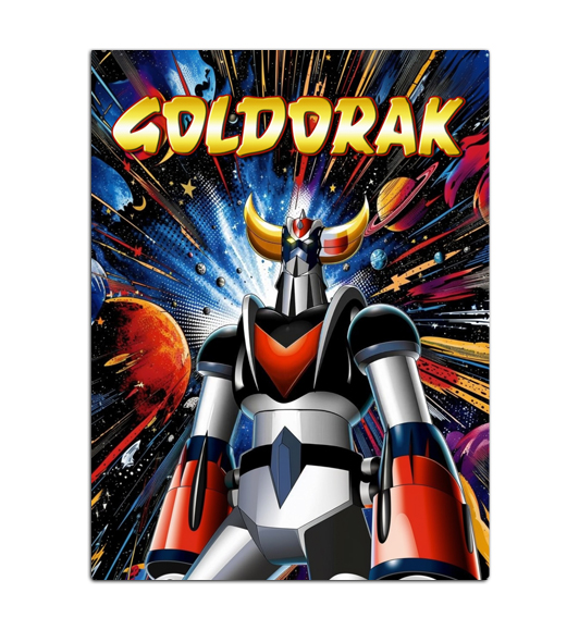 Tableau Goldorak Pop Art : vue de face