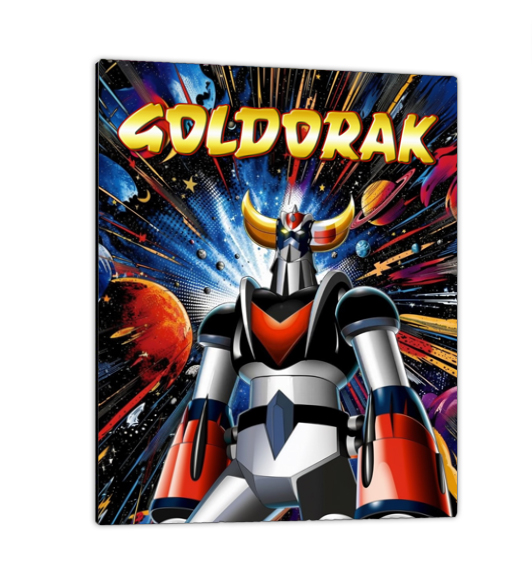 Tableau Goldorak Pop Art : vue de coté
