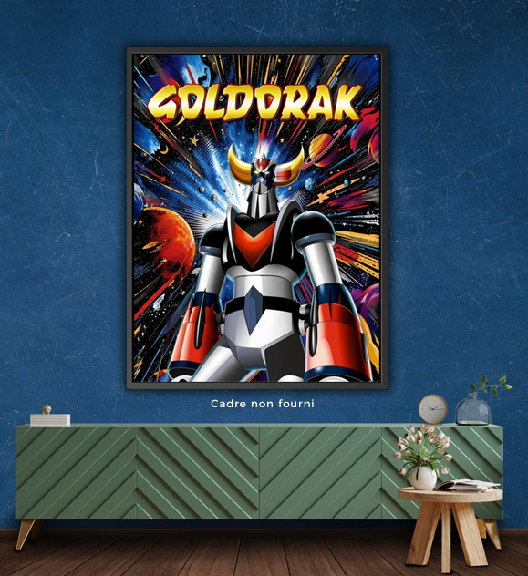 Tableau Goldorak Pop Art en situation