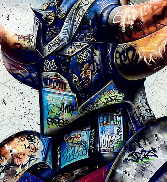 Zoom : Tableau Goldorak Graffiti