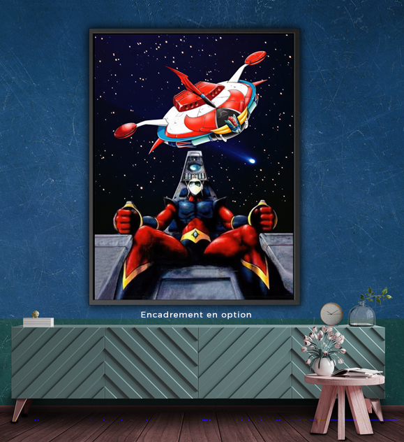 Tableau Goldorak Robot en situation