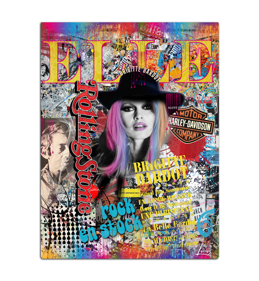 Tableau Pop Art Brigitte Bardot : vue de face