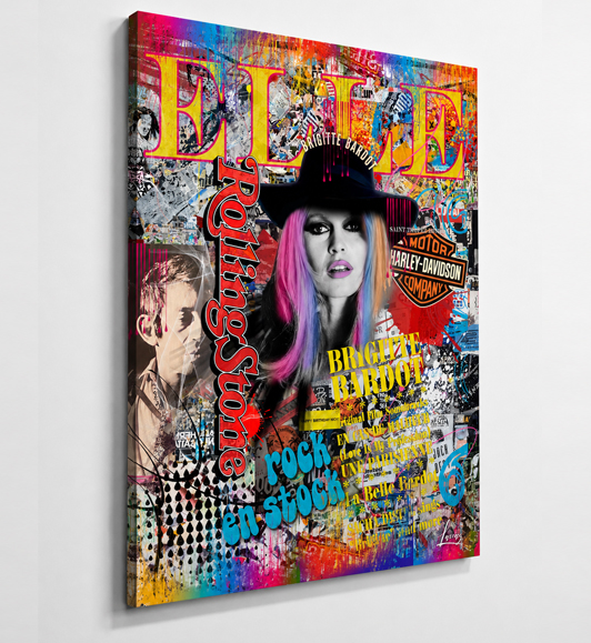 Tableau Pop Art Brigitte Bardot : vue de coté