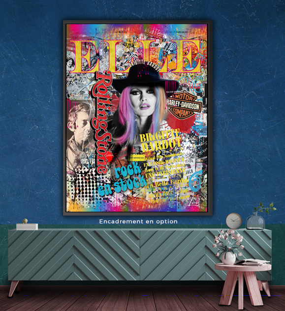 Tableau Pop Art Brigitte Bardot en situation