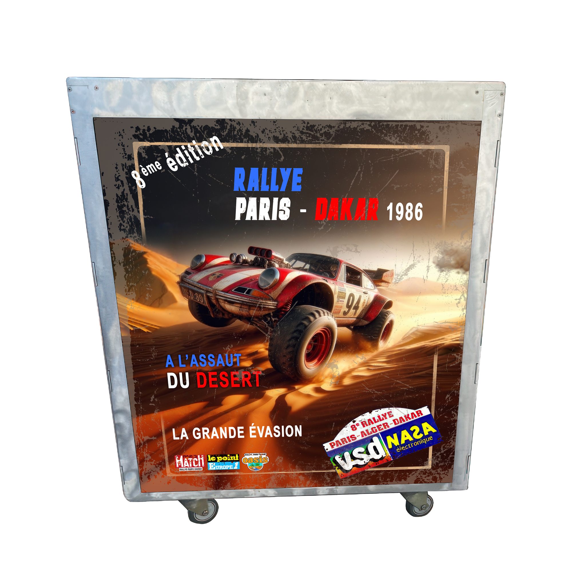 Trolley pop art - Paris - Dakar 1986