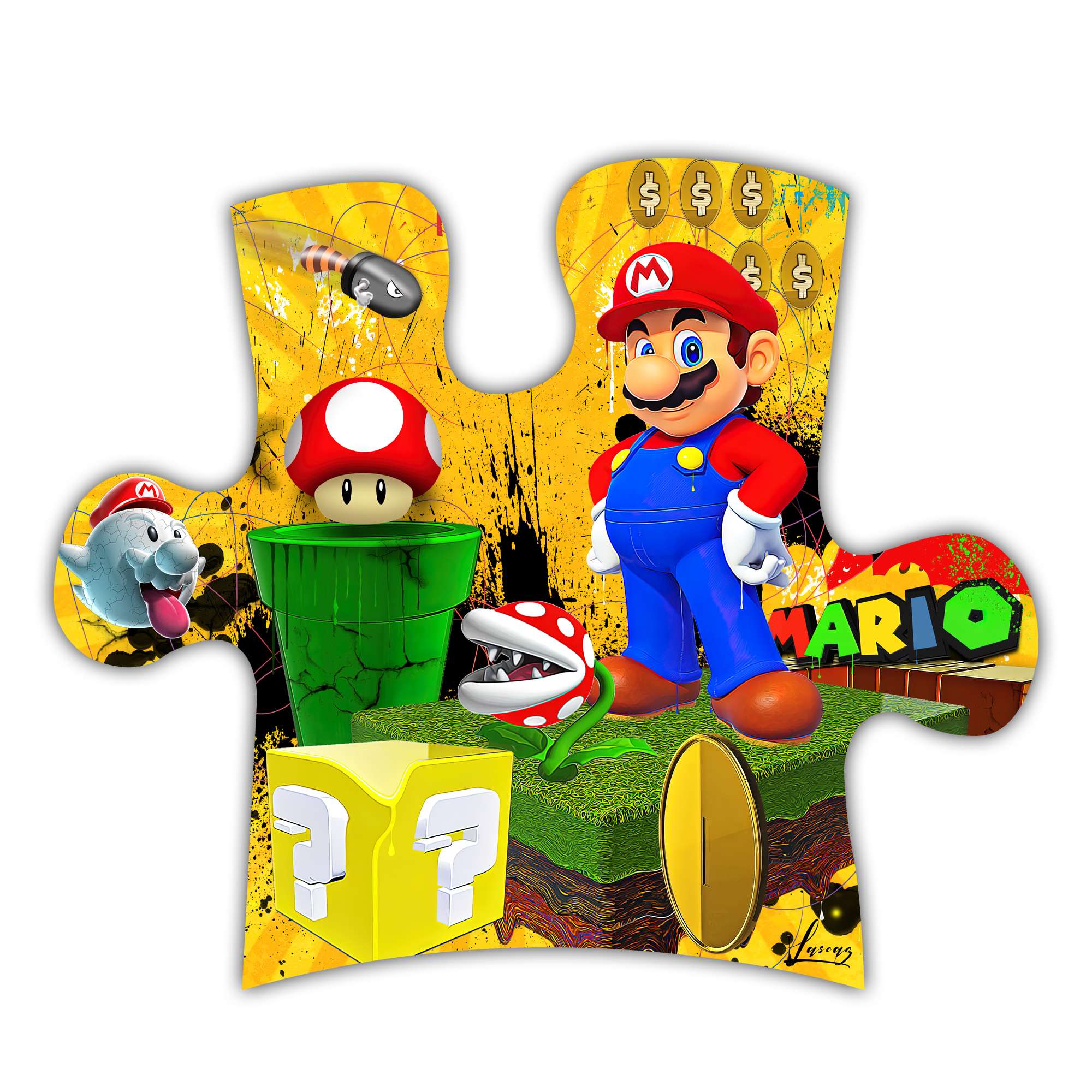 Tableaux, objet décoratifs Pop Art Puzzle Mario