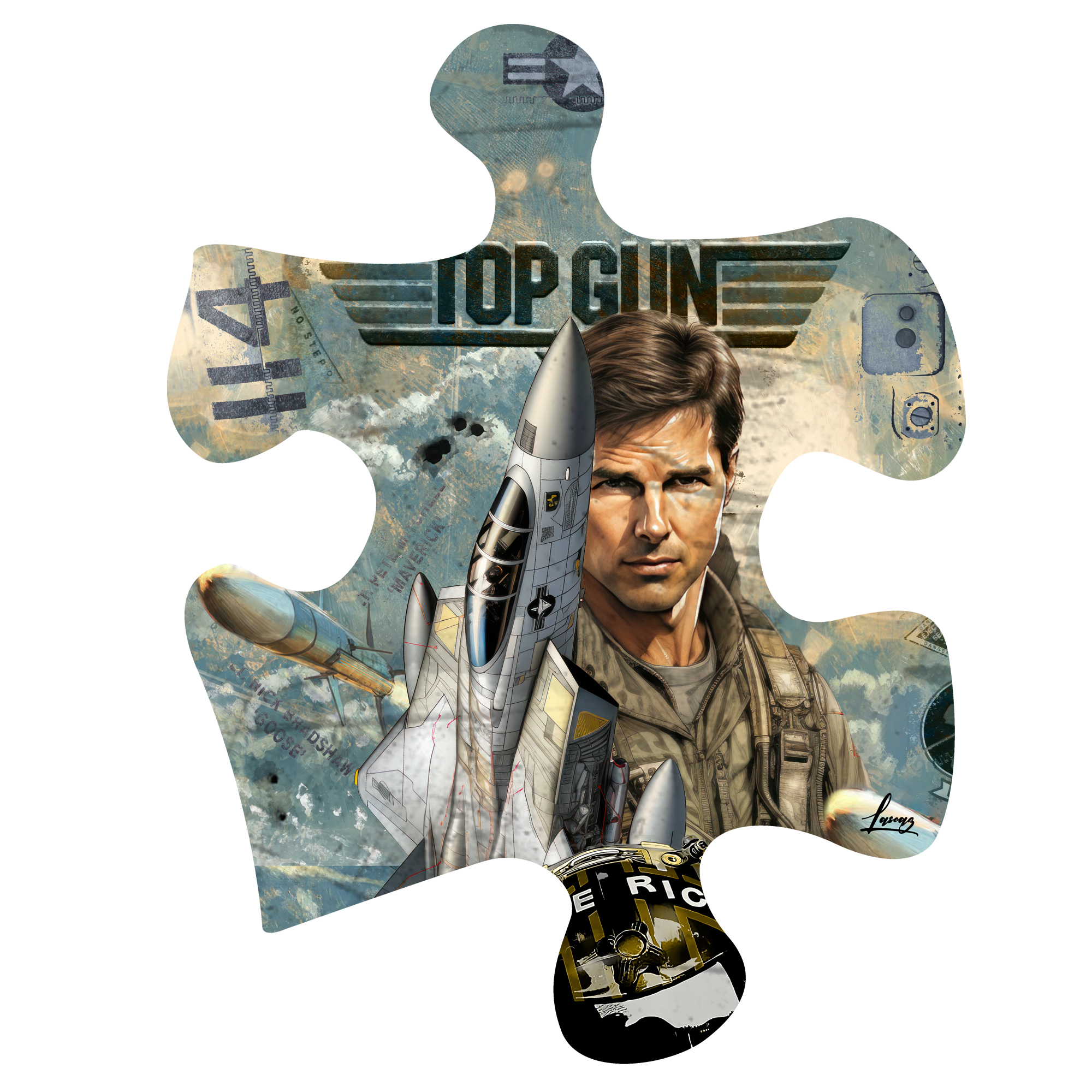 Tableaux, objet décoratifs Pop Art Puzzle Top Gun