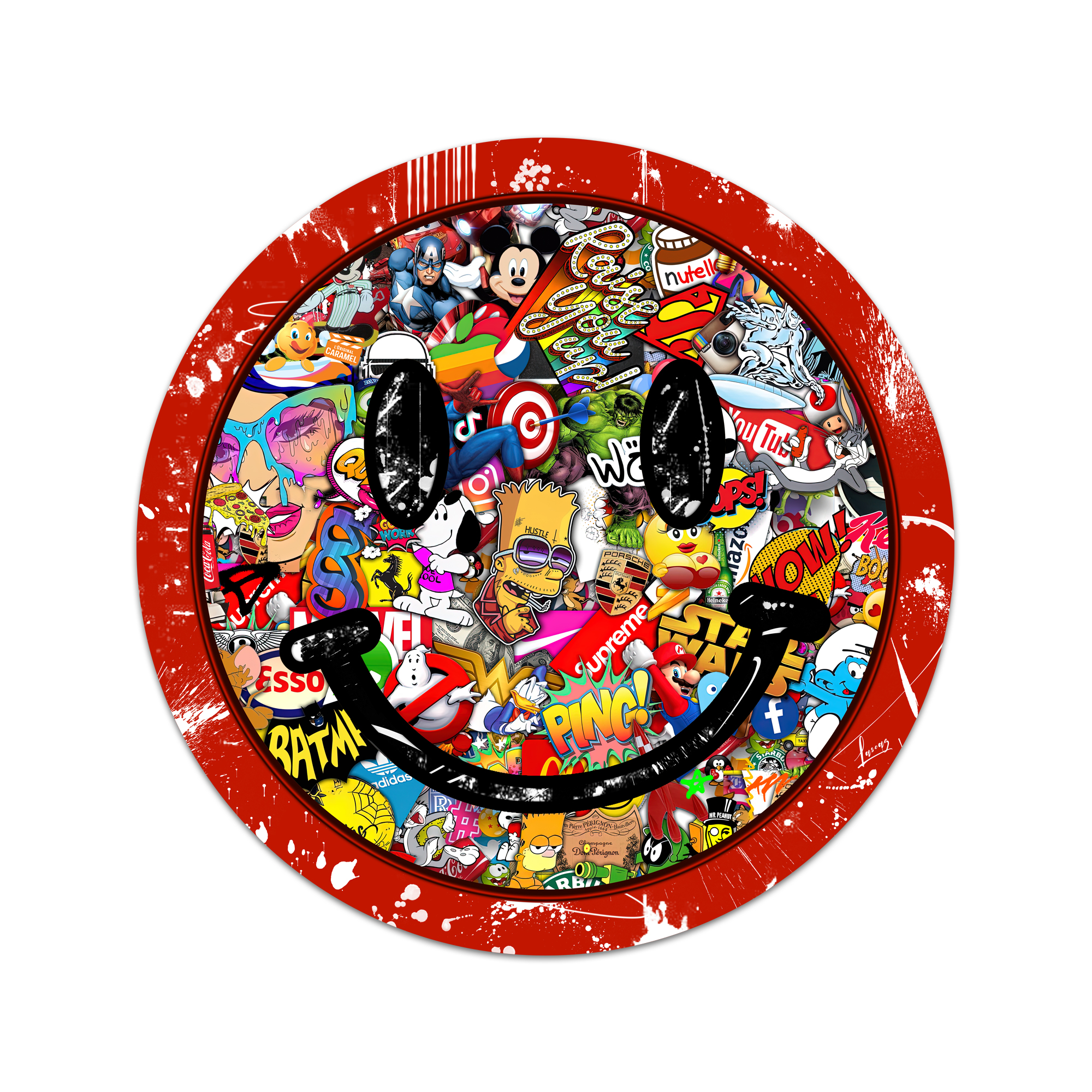 Tableaux, objet décoratifs Pop Art Smiley Pop Red