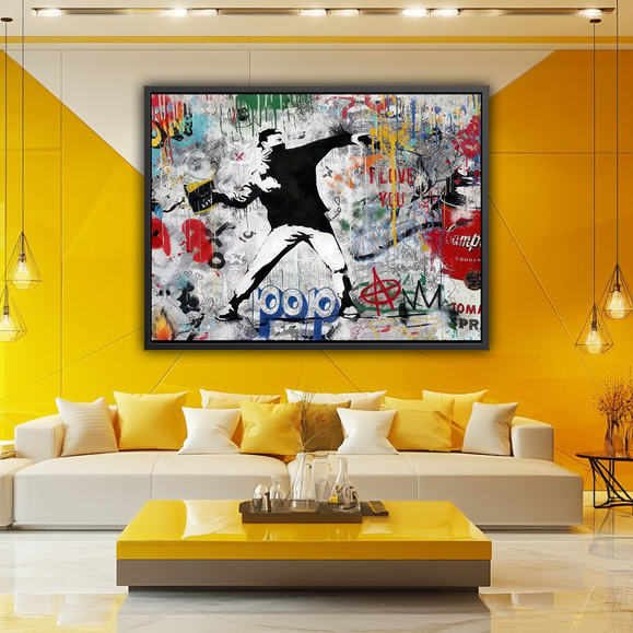 Tableau pop art - Bansky Révolution