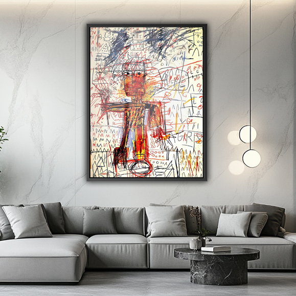 Tableau pop art - Basquiat Red Man