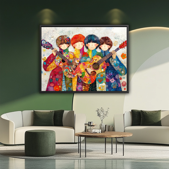 Tableau pop art - Les Beatles