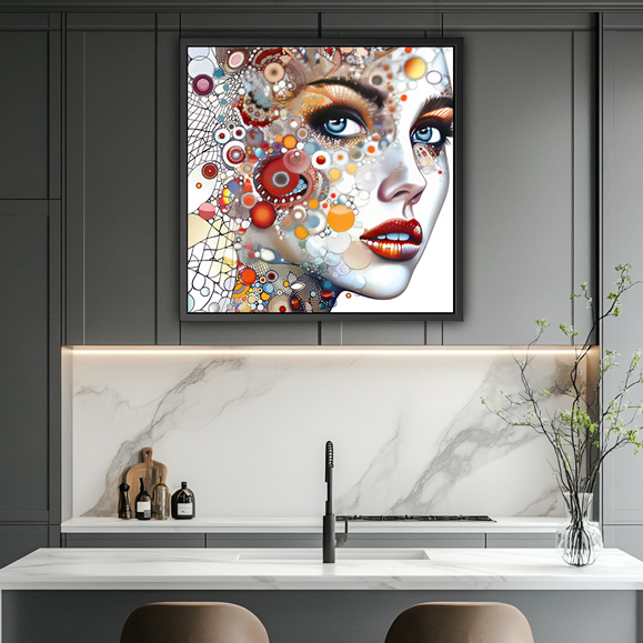 Tableau contemporain - Beautifu woman face colorful 