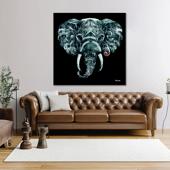 Tableau pop art - Eléphant Scrubble