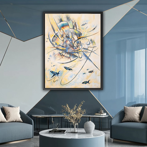 Tableau pop art - kandisky Abstract Fish