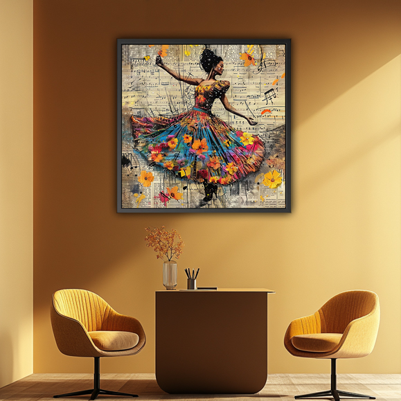 Tableau contemporain - La bailarina de flores 