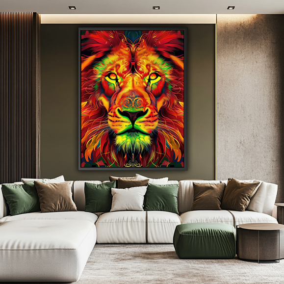 Tableau pop art - Lion Psyché