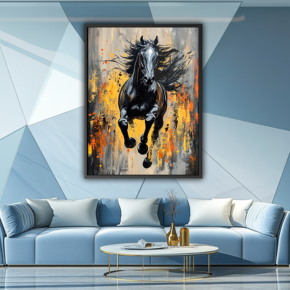 Tableau pop art - Majestic Horse Dripping