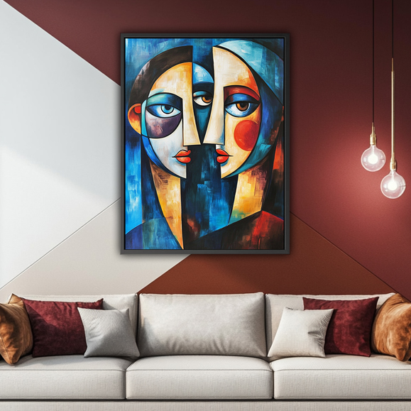 Tableau pop art - Picasso Femme aux 2 visages