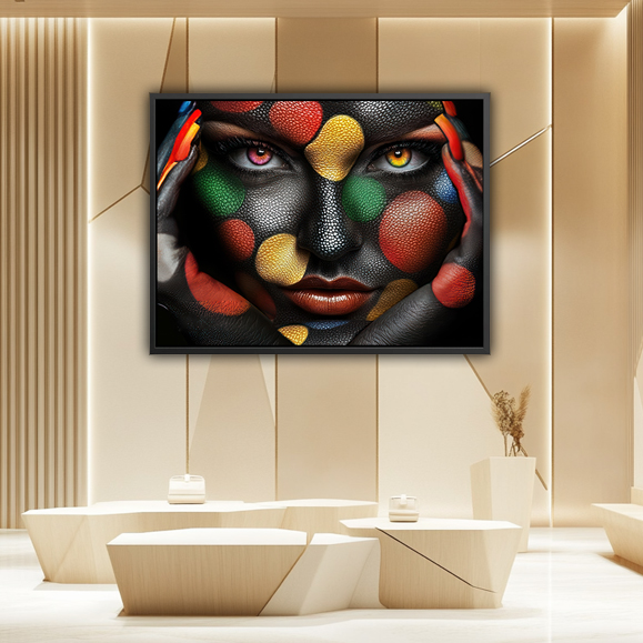 Tableau contemporain - Colorful face of woman