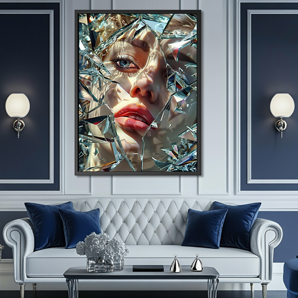 Tableau pop art - Woman made of glass