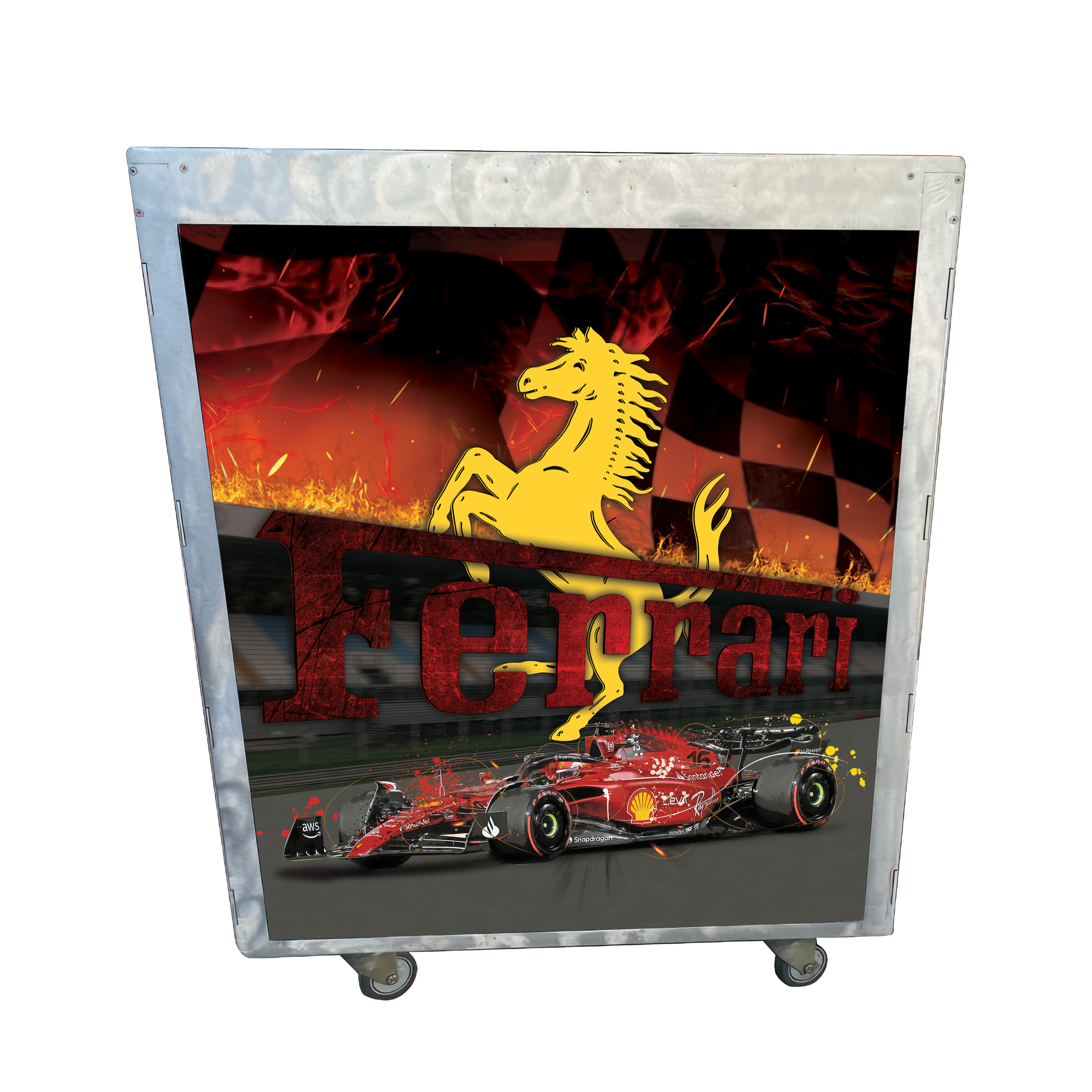 Trolley pop art - Trolley Ferrari